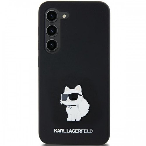 Karl Lagerfeld KLHCSA55SMHCNPK A55 A556 czarny|black hardcase Silicone Choupette Metal Pin image 1