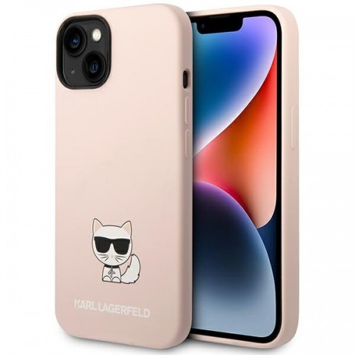 Karl Lagerfeld Liquid Silicone Choupette Case for iPhone 14 Plus Pink image 1