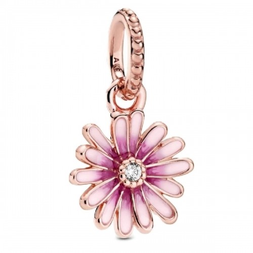 Woman's charm link Pandora PINK DAISY FLOWER image 1