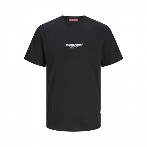 Men’s Short Sleeve T-Shirt Jack & Jones JORARUBA PUFF BRANDING TEE SS 12255557 Black image 1