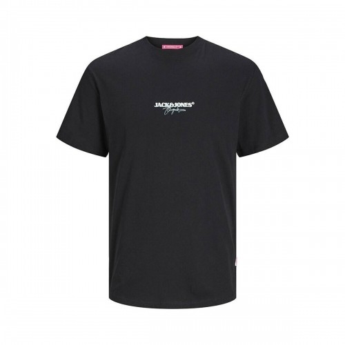 Футболка с коротким рукавом мужская Jack & Jones JORARUBA PUFF BRANDING TEE SS 12255557 Чёрный image 1