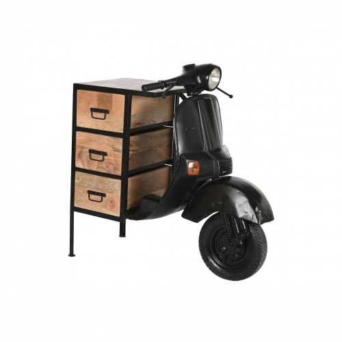 Тумба с ящиками Home ESPRIT Коричневый Чёрный Железо Древесина манго Мотоцикл Loft Изношенный 100 x 68 x 105 cm image 1