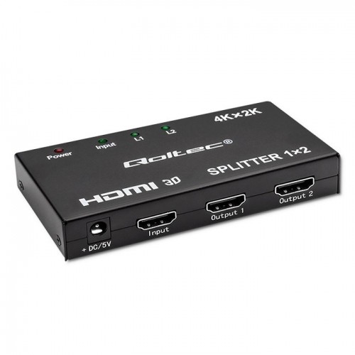 Qoltec 51796 Active HDMI Splitter 2 x HDMI 4K x 2K | 3.4Gb/s image 1