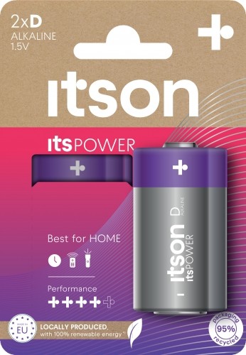 itson itsPOWER battery Alkaline LR20IPO/2CP image 1