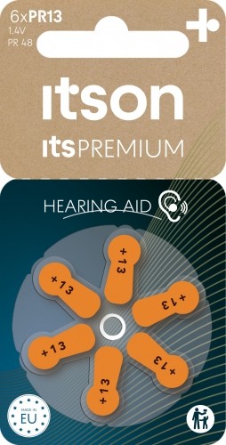 itson itsPREMIUM hearing aid battery PR13IT/6RM image 1