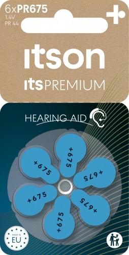 itson itsPREMIUM hearing aid battery PR675IT/6RM image 1