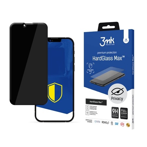 Apple iPhone 13 Mini Black - 3mk HardGlass Max Privacy™ screen protector image 1