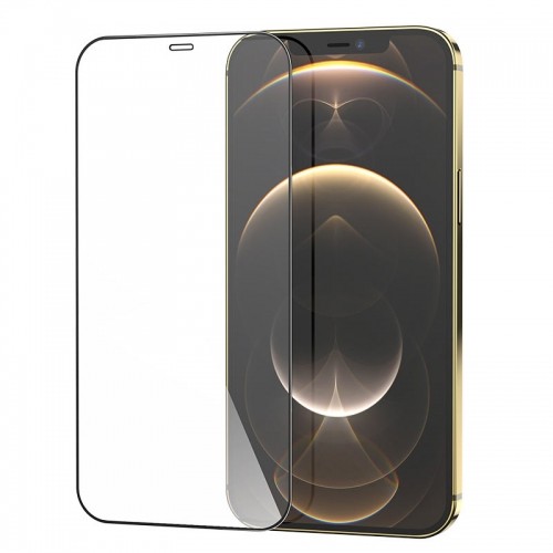 Evelatus Pilna pārklājuma 2.5D  Stikls priekš Apple iPhone 12 Mini Max Anti-Statisks/ Japāņu līme Melna image 1