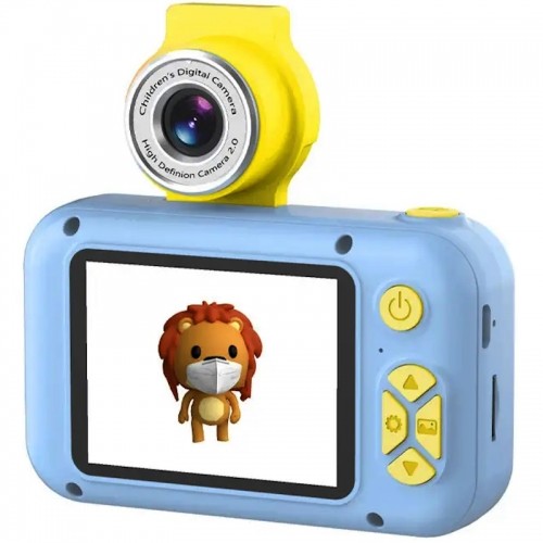 CP aviBērnu Nolokāmas linzas Foto un Video Kamera ar MicroSD 2'' LCD krāsu displeju Zila image 1