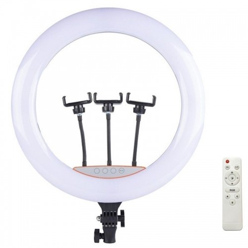 Elight SR18 46см LED световое кольцо с 3 держателями для смартфона + 220V адаптер + BT пульт дистанционного управления Чёрный image 1