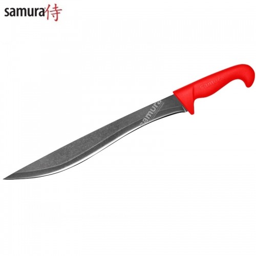 Samura SULTAN Pro Stonewash Yatagan нож с Красной ручкой 301mm из  AUS-8 Японской стали 59 HRC image 1
