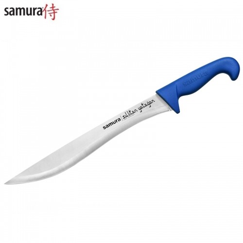 Samura SULTAN Pro Yatagan нож с комфортной Синей ручкой 301mm из  AUS-8 Японской стали 59 HRC image 1