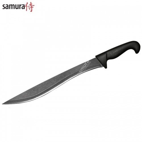 Samura SULTAN Pro Stonewash Yatagan нож с Черной  ручкой 301mm из  AUS-8 Японской стали 59 HRC image 1