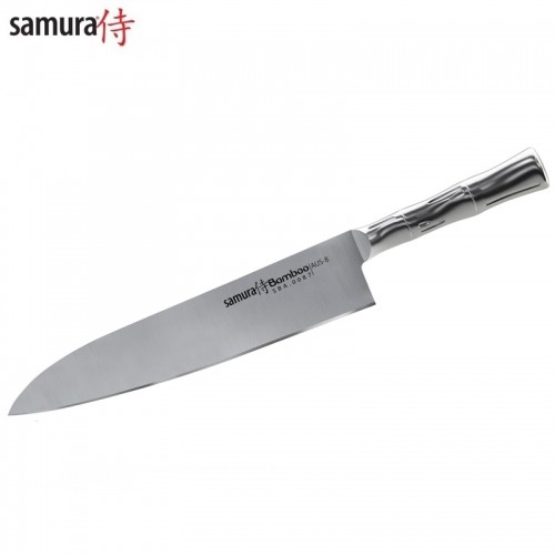 Samura BAMBOO Кухонный большой нож Шевповора 240mm из AUS 8 Японской стали 59 HRC image 1