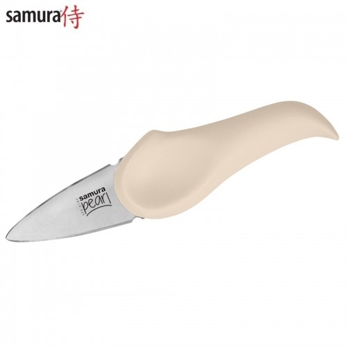 Samura Pearl нож для идеального открывания Устриц 73mm лезвие из Японской стали 59 HRC Бежевый image 1