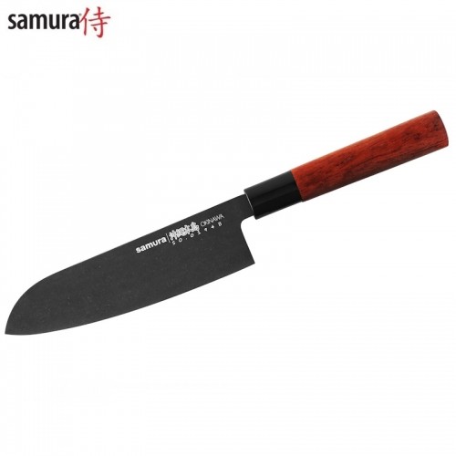 Samura Okinawa Stonewash Кухонный нож Santoku 175mm из AUS 8 Японской стали 58 HRC image 1