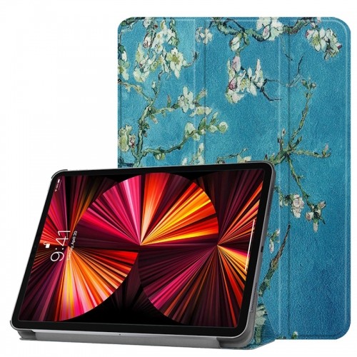 iLike Tri-Fold Plāns Eko-Ādas Statīva Maks Samsung Tab A8 10.5'' (2021) X200 / X205 / X207 Sakura image 1