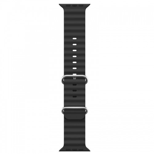 iWear S1 Рифленый мягкого силикона 20mm ремешок для Apple Watch 49mm / 45mm / 44mm / 42mm Черный image 1