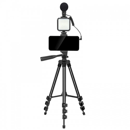 Elight M5 Vlog комплект для Телофона Fix Видео & Фото с Led светом / Микрофоном / Штативом 1.3m / пульт image 1