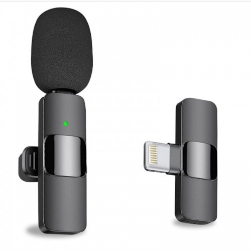 CP K9 Mini Lightning Беспроводной Микрофон для Смартфона с чистым звуком и шумопоглашением (5.7x1.5cm) Черный image 1