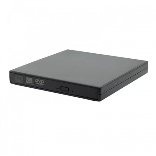 CP WR1 Plāns Ārējais USB 2.0 CD / DVD Rom Disku Rakstītājs / Lasītājs ar USB Vada barošanu Melns image 1