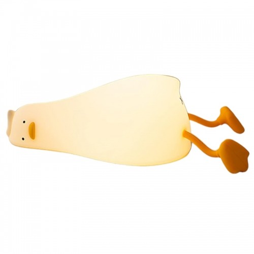 Elight LD1 Guļoša pīle Mīkta silikona Bērnu Krāsaina Nakts Led lampa ar akumulātoru / USB-C Balta image 1