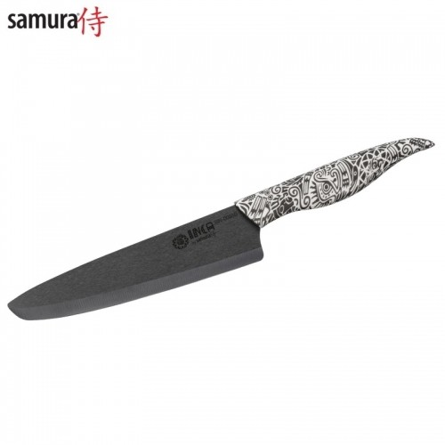 Samura Inca Кухонный нож Шефа с 187mm черным циркония керамическим лезвием / ABS TPR ручкой image 1