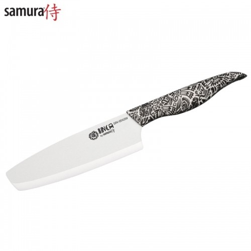 Samura Inca Кухонный нож Nakiri с 165mm белым циркония керамическим лезвием / ABS TPR ручкой image 1