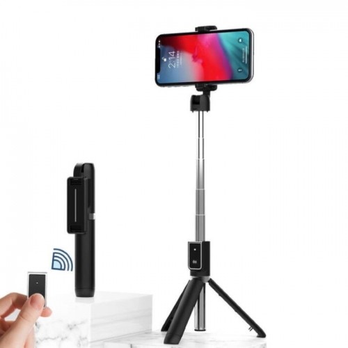 CP K06 2in1 Bezvadu selfie nūja & Video WEB zvanu statīvs ar galda trīskāji & Shutter Pogu izvelkams līdz 60cm image 1