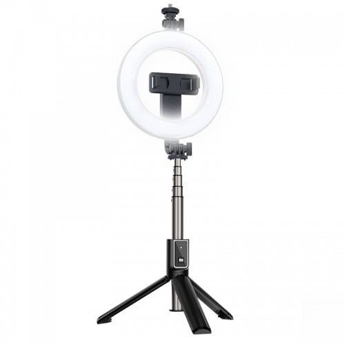 CP X2 LED 16cm Uzlādējama Selfie Lampa ar BT Pulti & Rokturi + Grīdas statīvu 20-90cm + Telefona image 1