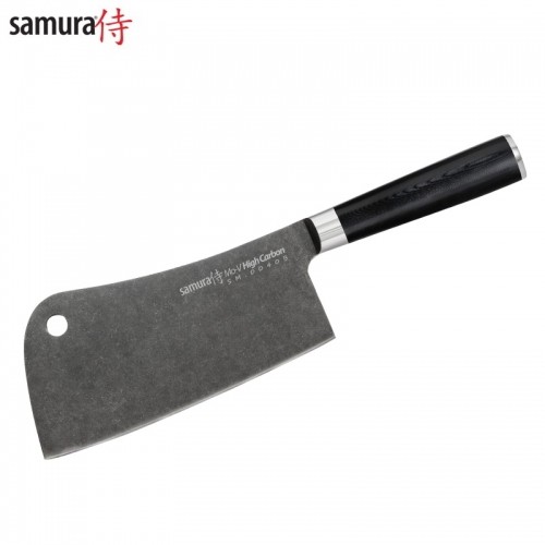 Samura MO-V Stonewash Virtuves cirvis - nazis 180 mm no AUS 8 Japāņu tērauda 58 HRC image 1