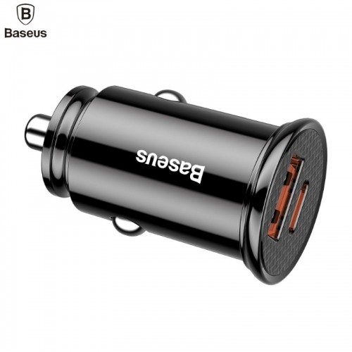 Baseus CCALL-YS01 USB + Type-C 30W PPS Авто зарядка (PD3.0 QC4.0 + SCP) Черный image 1