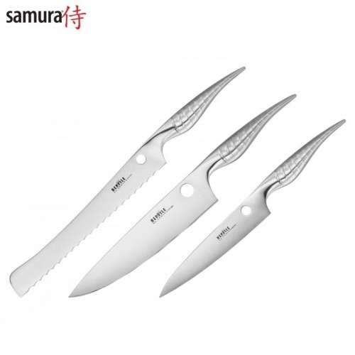 Samura REPTILE Комплект ножей Paring 82mm / Utility 168mm / Chef's 200mm из AUS 10 Японской стали 60 HRC image 1