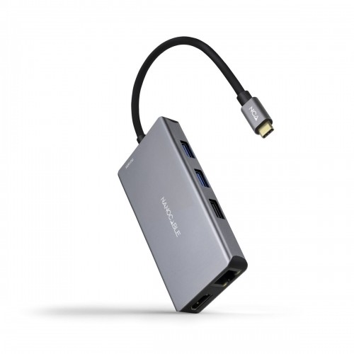 USB-разветвитель NANOCABLE 10.16.1009 Серый (1 штук) image 1