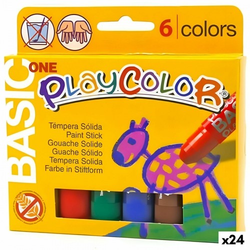 Твердые темперные краски Playcolor Basic One Разноцветный (24 штук) image 1