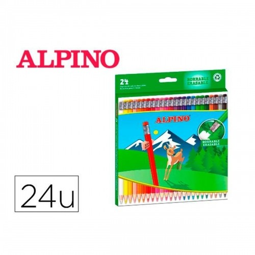 Цветные карандаши Alpino AL013658 Разноцветный Стираемый 24 Предметы (24 Предметы) image 1