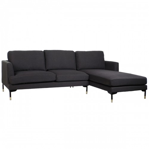 Chaise Longue Sofa DKD Home Decor Grey Metal 250 x 160 x 85 cm image 1