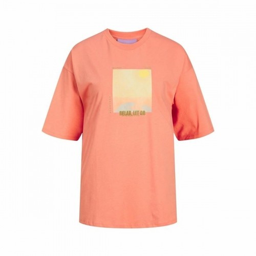 Sieviešu Krekls ar Īsām Piedurknēm Jack & Jones Jxpaige Oranžs image 1