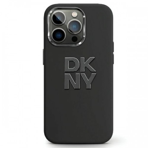 DKNY DKHCP15XSMCBSK iPhone 15 Pro Max 6.7" czarny|black hardcase Liquid Silicone Metal Logo image 1