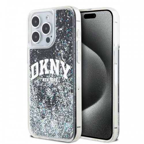 DKNY DKHCP13XLBNAEK iPhone 13 Pro Max 6.7" czarny|black hardcase Liquid Glitter Big Logo image 1