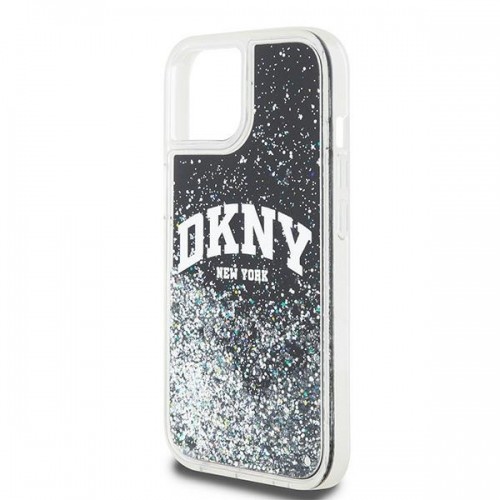 DKNY DKHCN61LBNAEK iPhone 11 | Xr 6.1" czarny|black hardcase Liquid Glitter Big Logo image 1