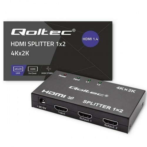 HDMI slēdzis Qoltec 51796 Melns image 1