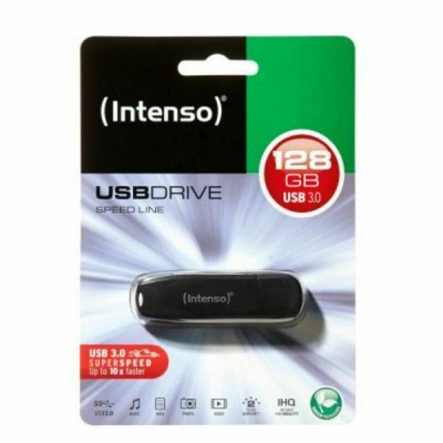 USB Zibatmiņa INTENSO USB 3.0 128 GB Melns 128 GB 256 GB 128 GB SSD image 1