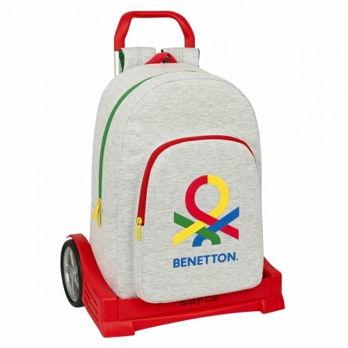 Школьный рюкзак с колесиками Safta Benneton Серый 30 x 14 x 46 cm image 1