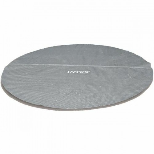 Swimming Pool Cover Intex Bubble TIME UTF00142 Grey Circular image 1