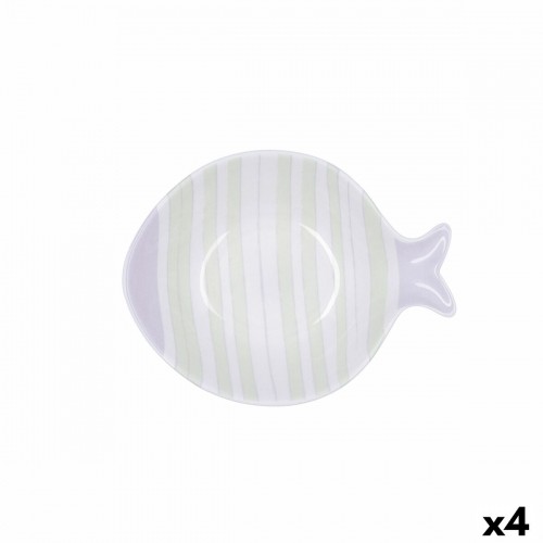 Bļoda Quid Kaleido Daudzkrāsains Keramika Zivis 15 x 13 x 4 cm (4 gb.) image 1