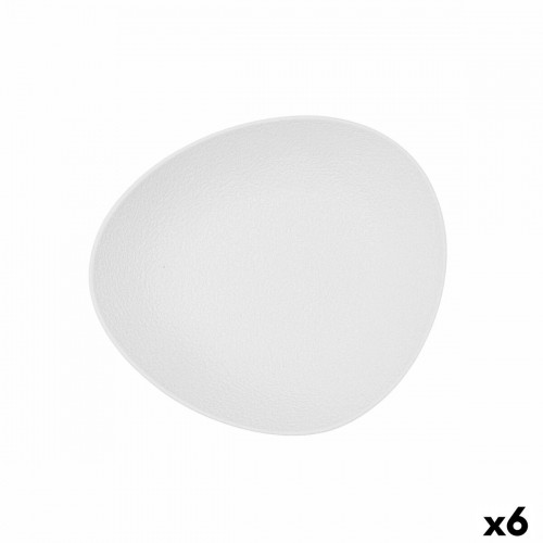 Dziļais šķīvis Bidasoa Fosil Balts Keramika Ovāls 22 x 19,6 x 4,5 cm (6 gb.) image 1