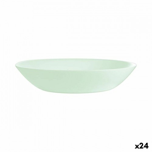 Deep Plate Luminarc Diwali Paradise Green Glass 20 cm (24 Units) image 1