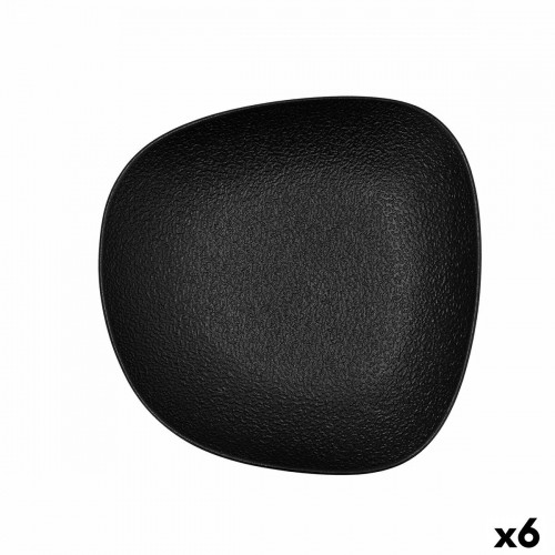 Глубокое блюдо Bidasoa Fosil Чёрный Керамика Квадратный 21,9 x 21,7 x 4,8 cm (6 штук) image 1
