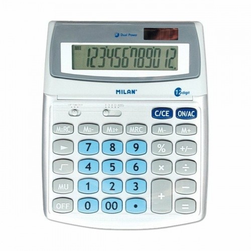 Kalkulators Milan 152512BL Balts Metāls image 1